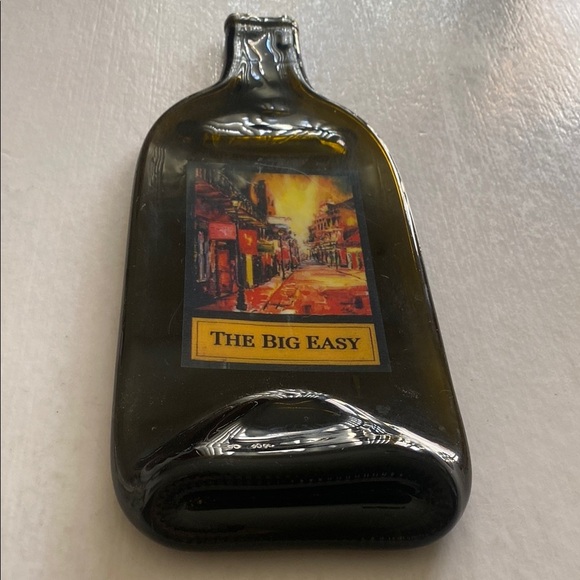 The Big Easy Decorative Glass Bottle/Serving Tray or Spoon Rest - Picture 1 of 4